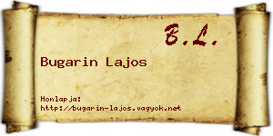 Bugarin Lajos névjegykártya